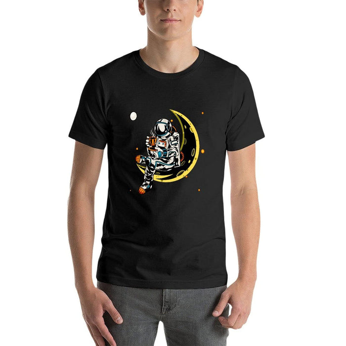 Skull Astronaut Funny Cotton Men's T-Shirt Tops Universe explorationAstronauts (27)