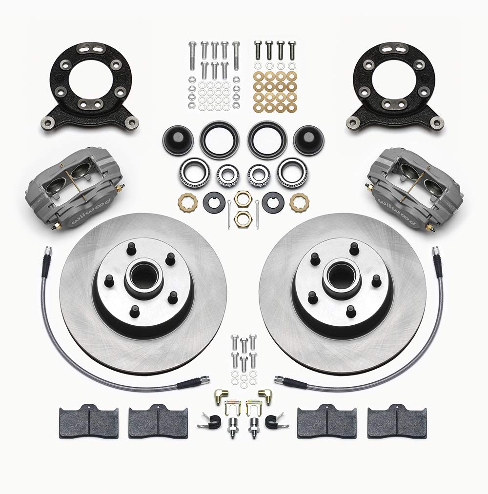 Wilwood Forged Dynalite-M Front Kit 11.30in 1 PC Rotor&Hub 1965-1969 Mustang Disc & Drum Spindle 140-13476