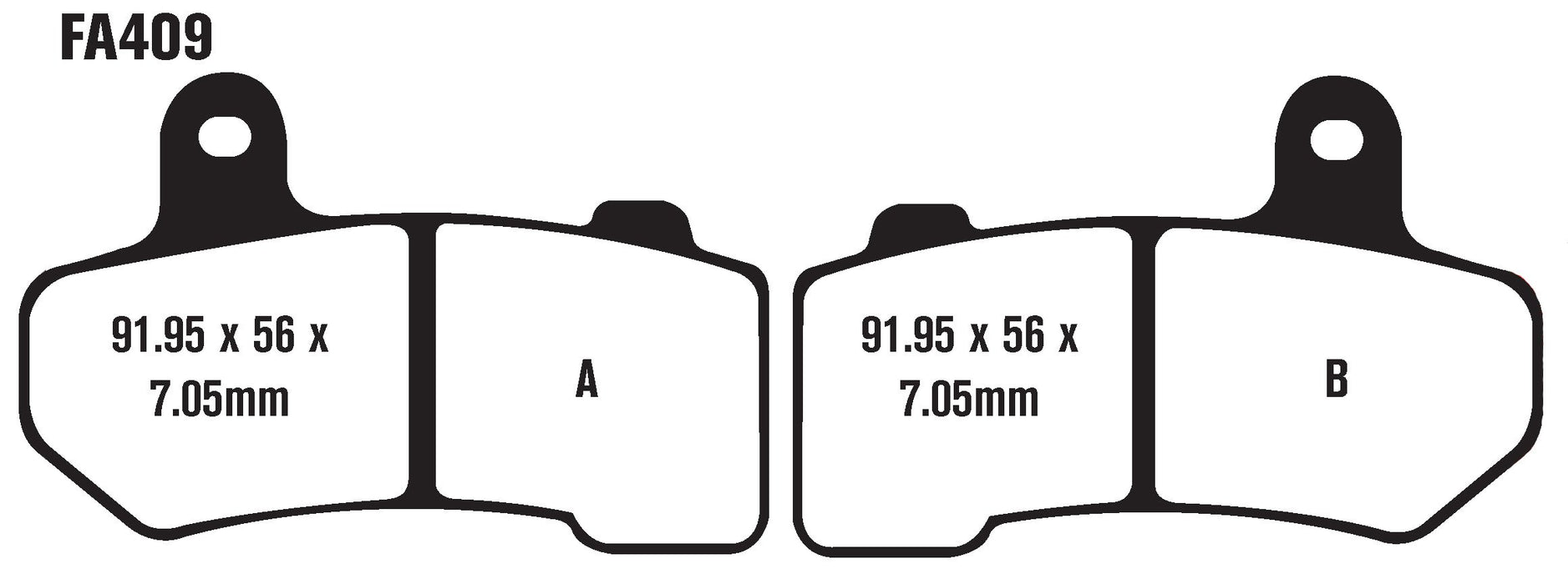 EBC Brakes FA409HH Disc Brake Pad Set