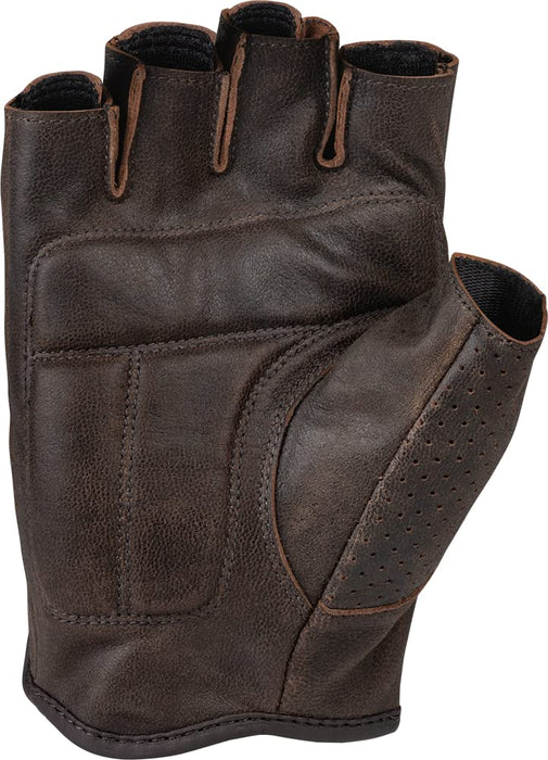 Highway 21 Men's Motorcycle Half Jab Perforated Gloves (Brown, 4X-Large)