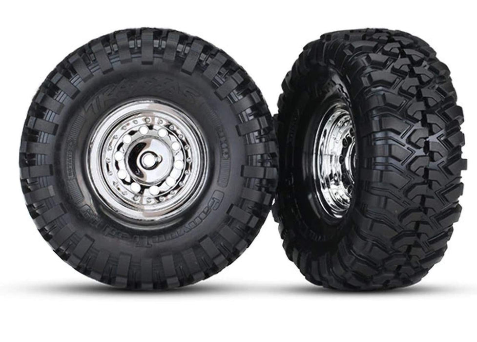 Traxxas 8177 1.9" Wheels with Canyon Trail Tires Chrome