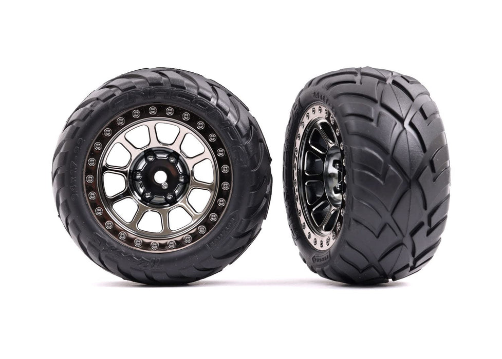 Traxxas Tire and Wheels Black Chrome 2.2 Inch Alias Tire 2478T