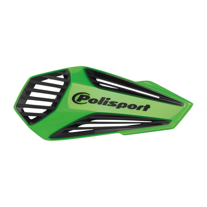 POLISPORT 8308400008 - MX AIR Handguard 1 point MX-Style plastic with mounting kit included compatible with all models enduro/mx/atv in green/black