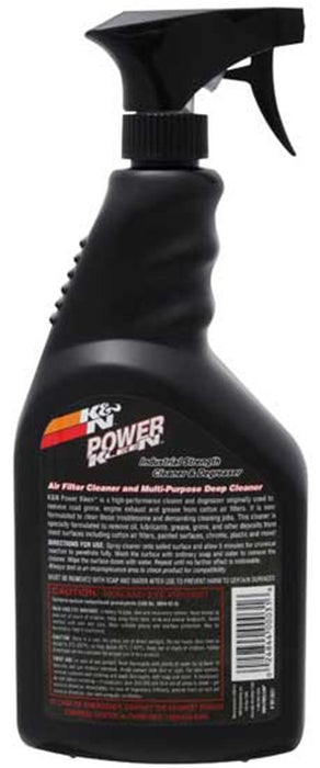 K&N Air Filter Cleaner and Degreaser: Power Kleen; 32 Oz Trigger Spray; Restore Engine Air Filter Performance, 99-0621, Black