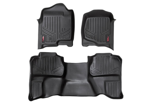Rough Country Floor Mats Fr & Rr Ext Cab Fits Chevy/GMC 1500/2500HD (07-14) M-20712