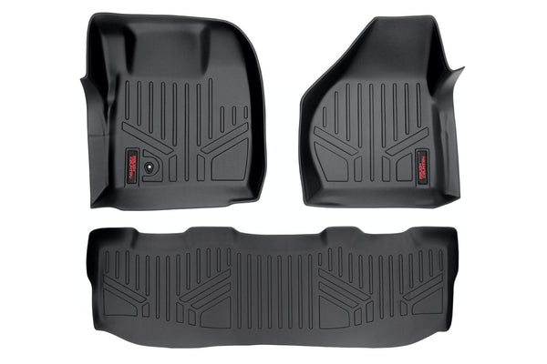 Rough Country Floor Mats Fr & Rr Crew Cab Fits Ford F-250/F-350 Super Duty (08-10) M-52102