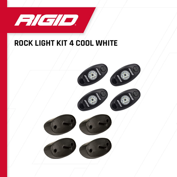 RIGID INDUSTRIES Rock Light Kit 4 Cool White For Night Crawling and Off Road Vehicles