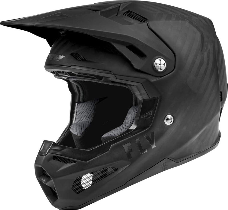 Fly Racing 2022 Adult Formula Carbon Solid Helmet (Matte Black Carbon, X-Small)