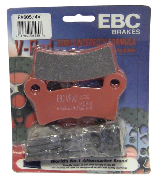 EBC Brakes FA605/4V Semi Sintered Disc Brake Pad, Black, One-Size