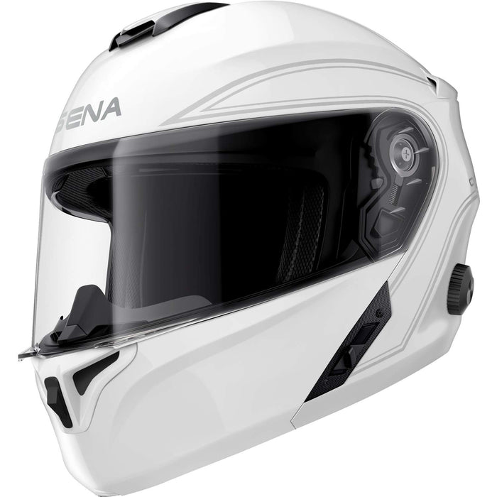 Sena Outrush Modular Smart Helmet (Gloss White, Large) (Outrush-Gw00L) OUTRUSH-GW00L