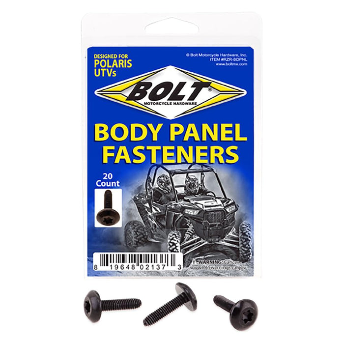 Bolt Motorcycle Hardware RZR-BDPNL Utv Body Panel Fasteners M6x24 Body Panel Screws 20 Piece