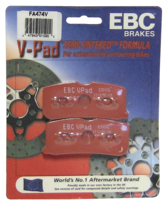 EBC Brakes FA474V Semi Sintered Disc Brake Pad