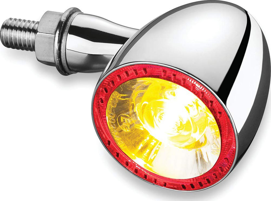 Kuryakyn Kellermann Bullet 1000 Chrome Turn Signal w/Red/Amber LEDs (2554)