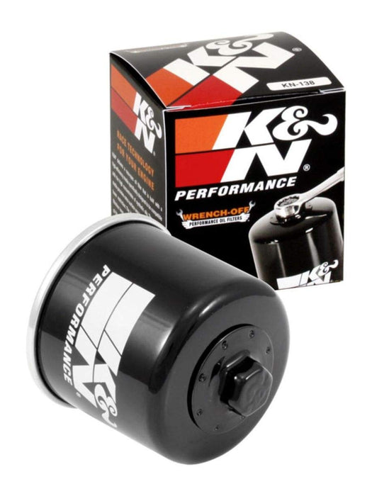 K&N Motorcycle Oil Filter: High Performance, Premium, Designed to be used with Synthetic or Conventional Oils: Fits Select Suzuki Motorcycles, KN-138