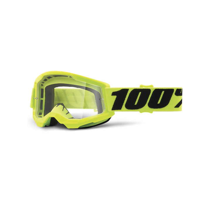 100% STRATA 2 JUNIOR Goggle Fluo/Yellow - Clear Lens