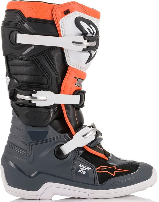 Alpinestars 2015017-1124-08 Tech 7S Boots Blk/Gry/Wht/Fluo Org Sz 08