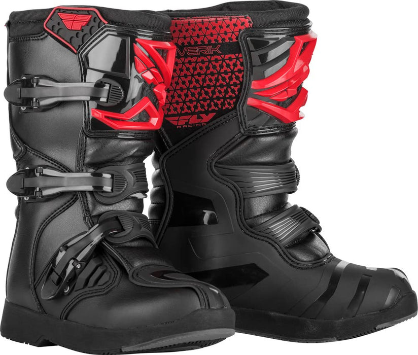 Fly Racing Maverick MX Youth and Mini Boots (Red/Black, 2)