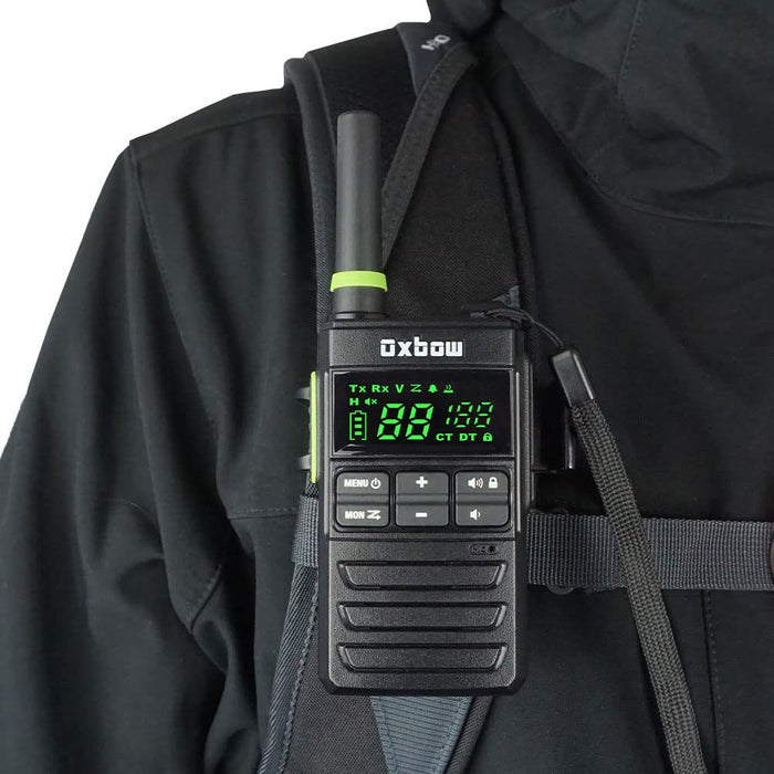 Oxbow Gear Renegade 2.0 Two-Way Backcountry Radio with Universal Shoulder Strap Mount, 1-5 Mile Backcountry Range, 36+ Hours of Battery Life, Built for The Elements