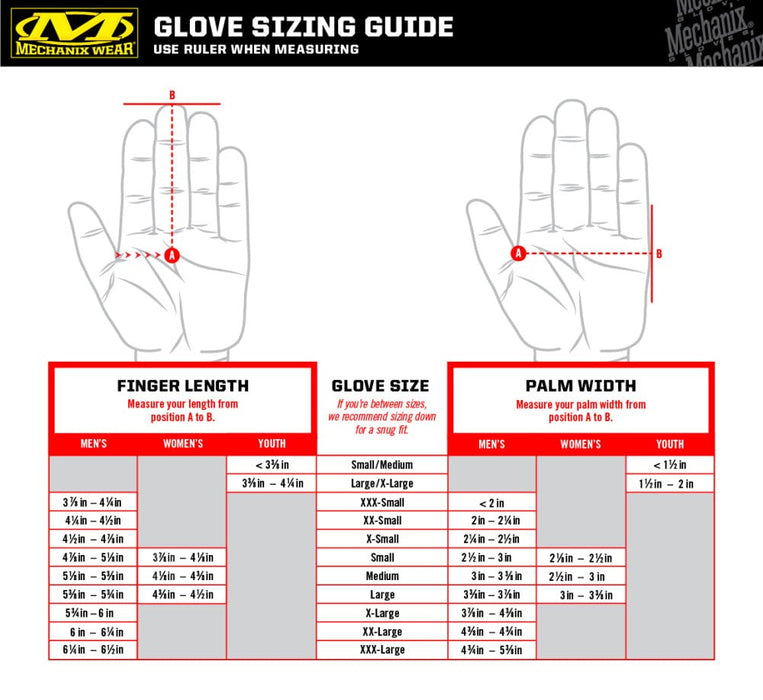 Mechanix Wear - Original High Abrasion Gloves (X-Large, Black/Red)