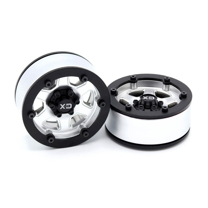 Vanquish Products Incision 1.9" Km233 Hex Plastic Wheels Silver Vpsirc00255 VPSIRC00255