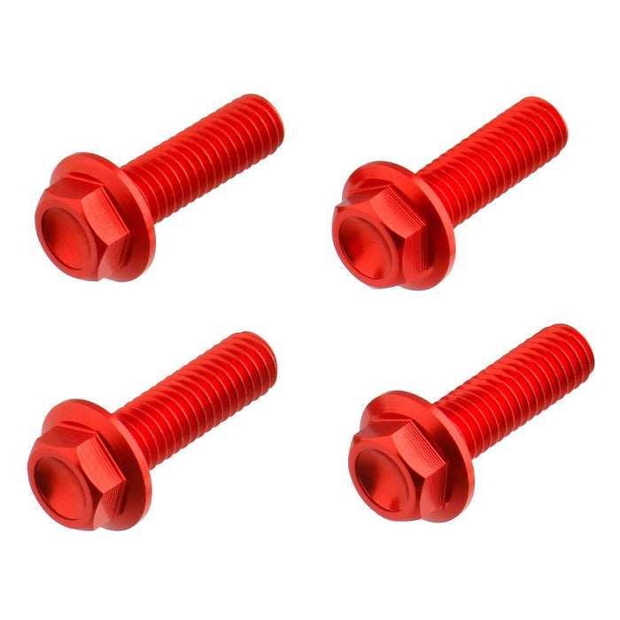 DRC Aluminum Flange Bolts Red 6x20mm 4 Pack D58-51-220