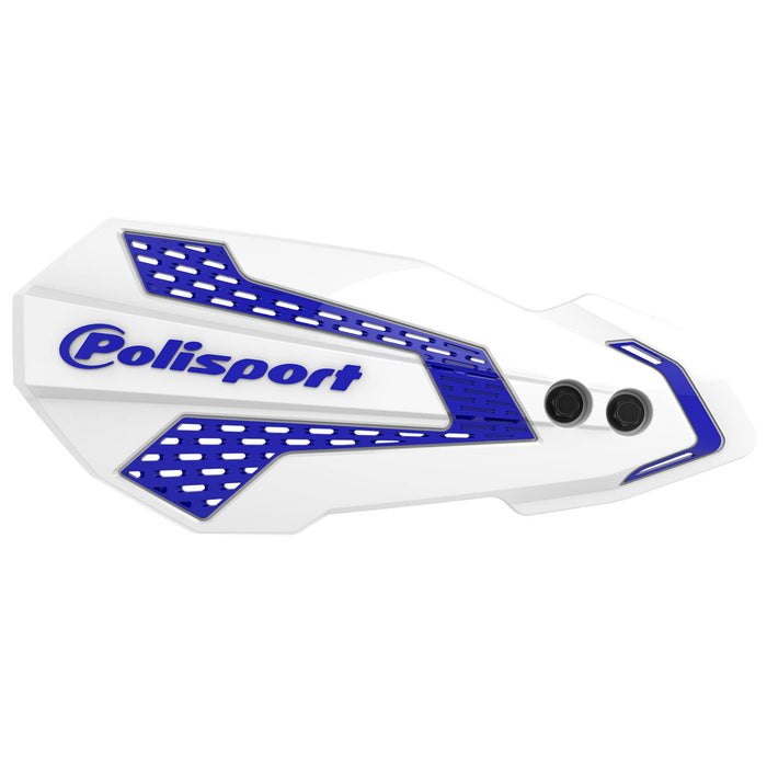 Polisport 8308200016 MX Flow Perch Mount Handguard - White/Blue