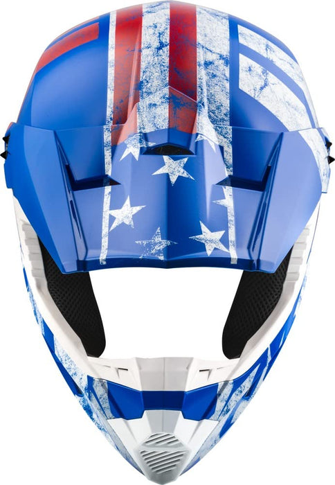 Gmax D3465045 Mx-46 Patriot Off-Road Helmet Red/White/Blue Md