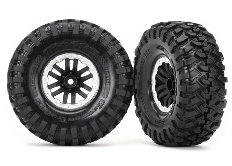 Tires and Wheels Assembled glued (TRX-4 Satin beadlock Wheels Canyon Trail 1.9 Tires) (2)