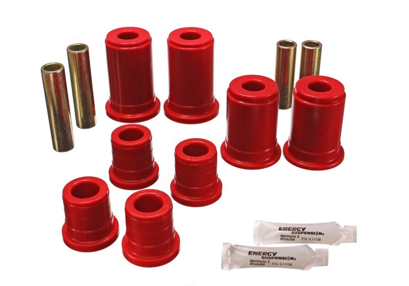 Energy Suspension 92-94 K-5 Blazer / 92-99 Denali/Suburban/Yukon Red Front Control Arm Bushing Set 3.3147R