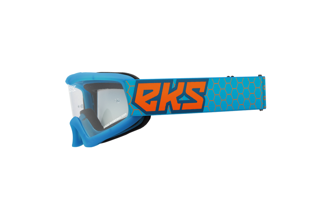 EKS Brand X-Grom Youth Goggles Cyan/Flo Orange OSFM Blue Cyan/Flo Orange