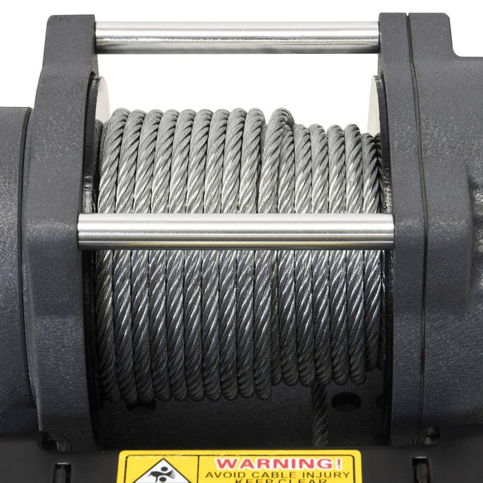 Superwinch 2500 LBS 12V DC 3/16in x 40ft Steel Rope Terra 2500 Winch Gray Wrinkle 1125260