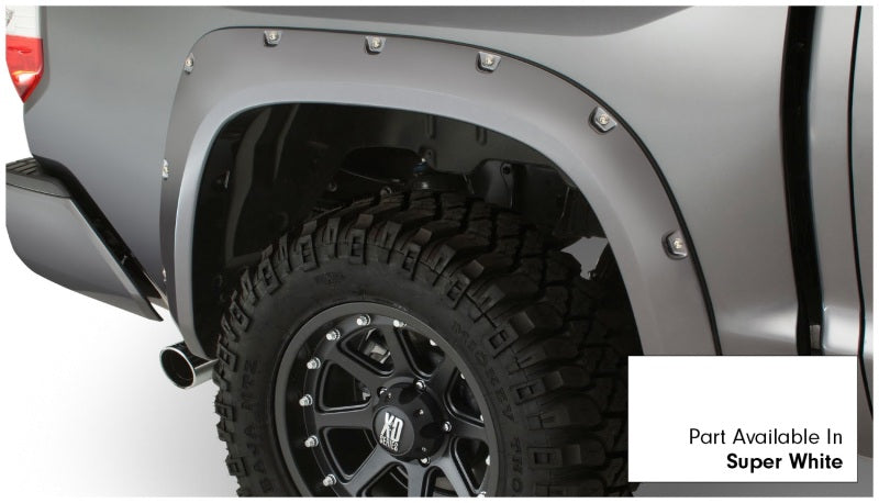 Bushwacker 16-18 Toyota Tundra Fleetside Pocket Style Flares 4pc 66.7/78.7/97.6in Bed Super White 30918-13