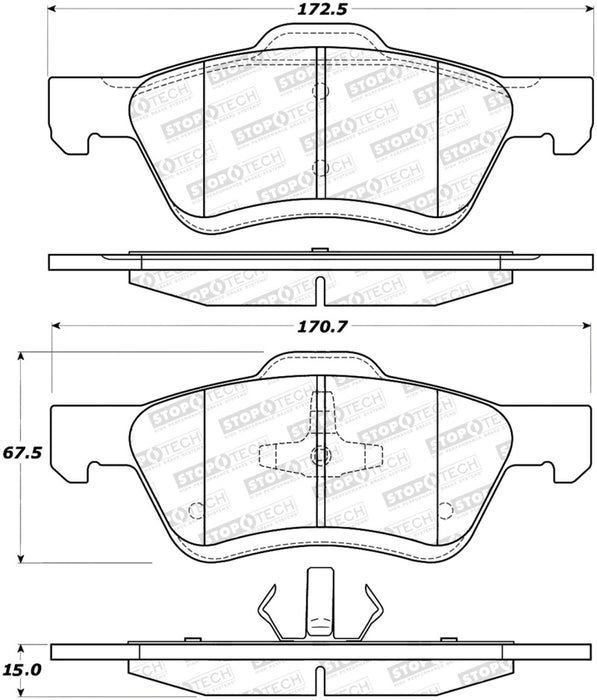 StopTech Street Brake Pads 308.10472