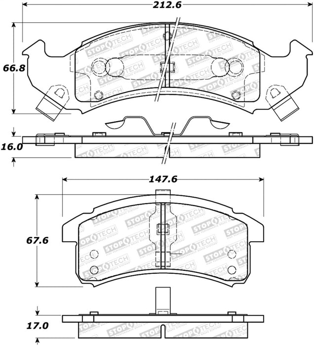 StopTech Street Brake Pads Front 308.0505