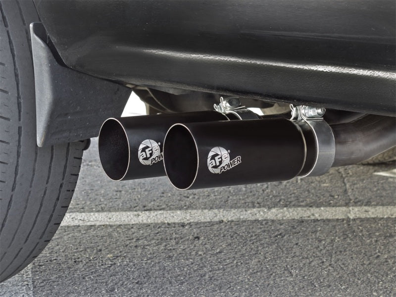 aFe Rebel Series CB Middle-Side Exit SS Exhaust w/ Black Tips 09-16 GM Silverado/Sierra V6/V8 49-44070-B