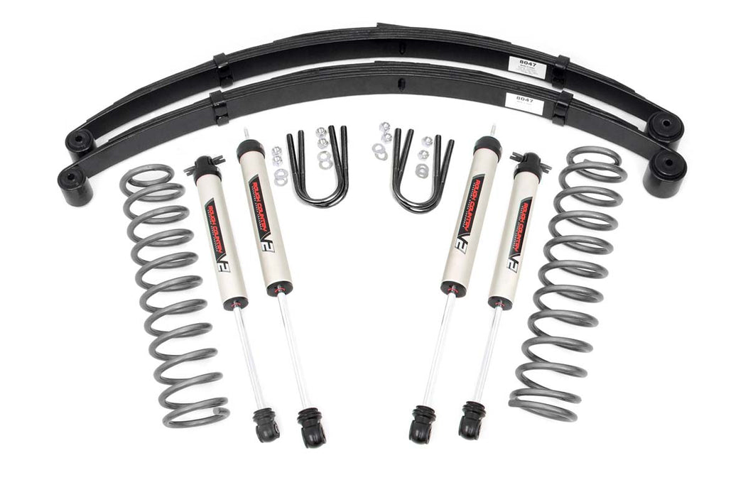 Rough Country 3 Inch Lift Kit Rr Springs V2 compatible with Jeep Cherokee Xj 2Wd/4Wd (84-01) 63070