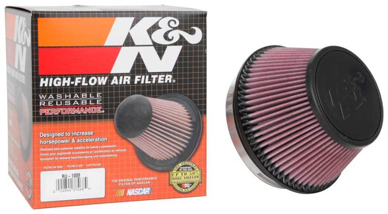 K&N Universal Clamp-On Air Filter 6in FLG / 7-1/2in B / 5-1/8in T / 4in H RU-1009