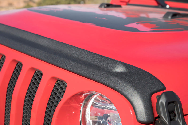 Bushwacker 18-19 compatible with Jeep Wrangler Rubicon/Sport//Unlimited/Sport S Hood Stone Guard- Black 14093