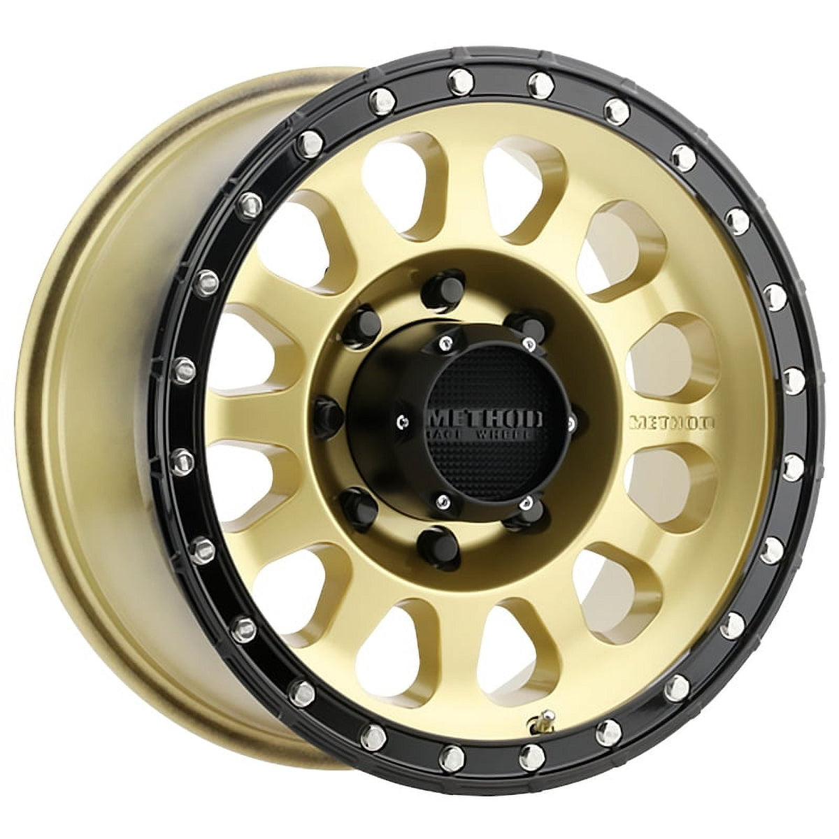 Method Wheels Method Race Wheels Mr31589088118 Closeout Mr315, 18X9, +18Mm Offset, 8X180, 130.81Mm Centerbore, Gold Black Lip MR31589088118