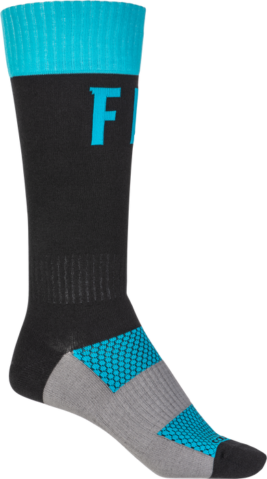 Fly Racing 2022 MX Pro Riding Socks (Blue/Black, LG/XL)