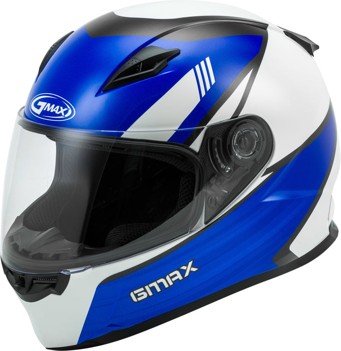 Gmax Youth Gm-49Y Full-Face Deflect Helmet White/Blue Yl G1493512