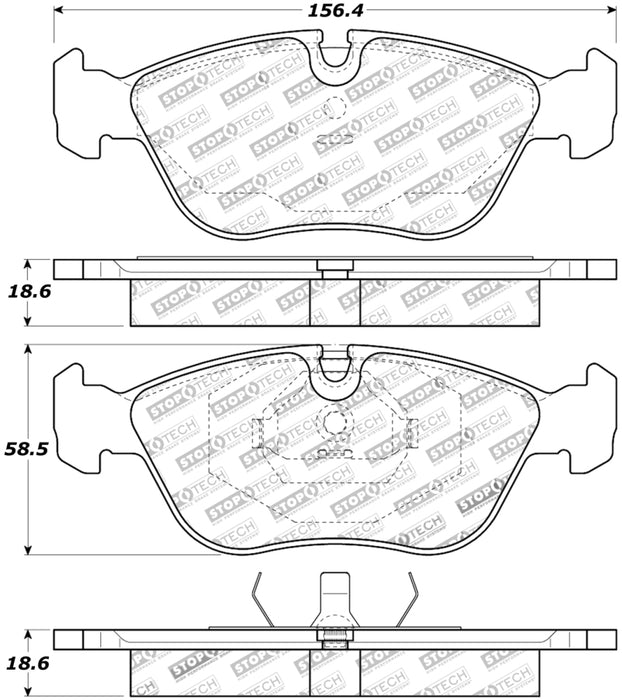 StopTech Street Touring 98-04 Volvo S60/98-00 S70/98-00 V70 Front Brake Pads 308.0618