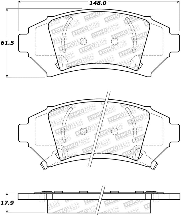 StopTech Street Brake Pads 308.1076