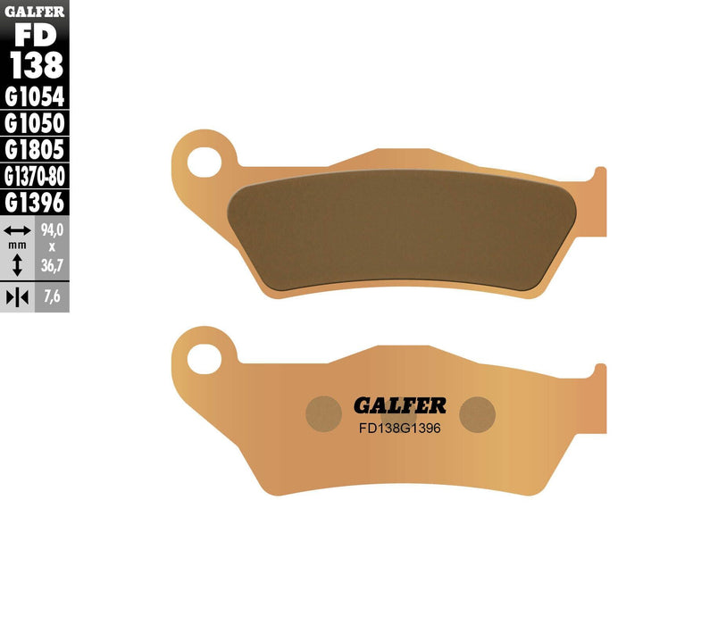 Galfer HH Sintered Brake Pads (Front G1396) Compatible With 94-19 KTM 250SX