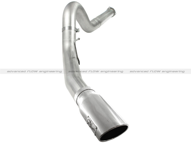 aFe Atlas 5in DPF-Back Aluminized Steel Exh Sys, Ford Diesel Trucks 11-14 v8-6.7L (td) Polished tip 49-03055-P