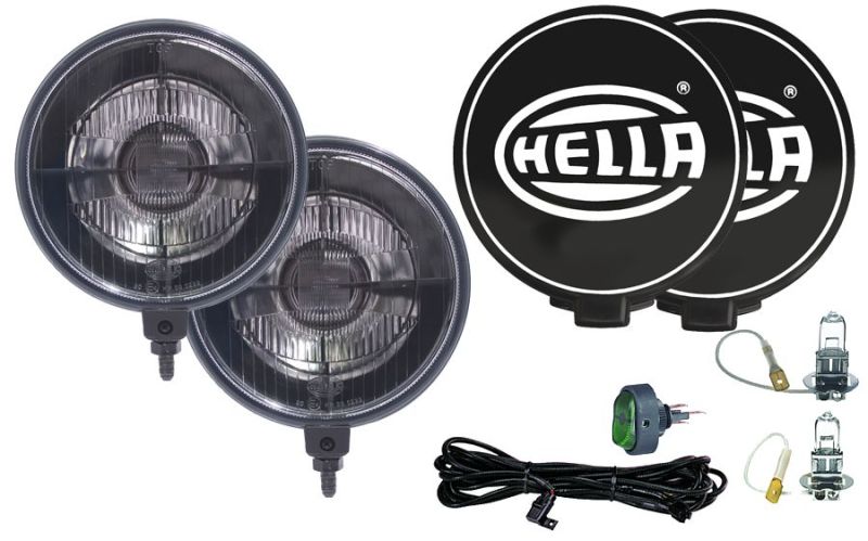 Hella 500 Series 12V Black Magic Halogen Driving Lamp Kit 5750991