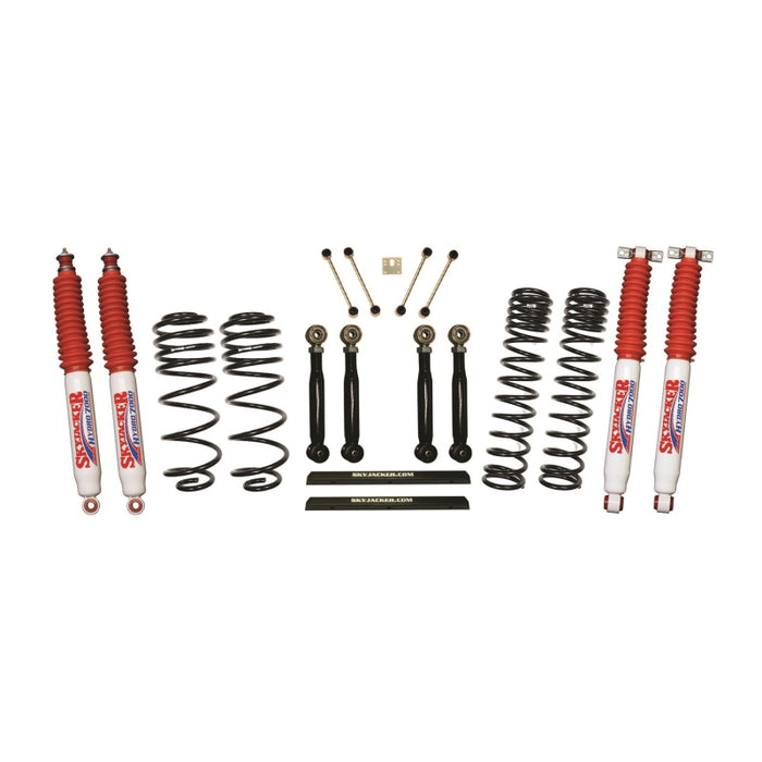 Skyjacker 03-06 compatible with Jeep TJ 4in D-Rate Long Travel Kit w/ Adj. FR/RR Lower Flex Links/Hydro 7000 Shocks TJ403BPHLTX