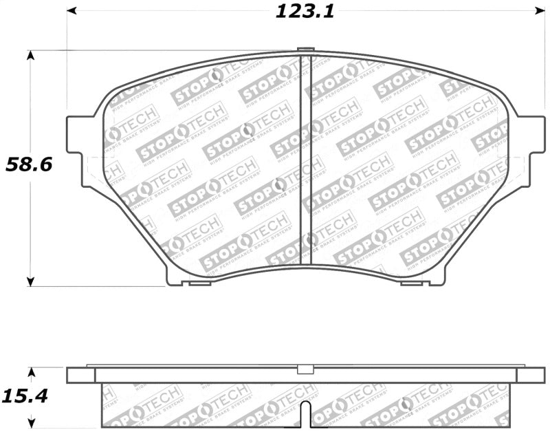 StopTech Street Touring 01-05 Miata w/ Sport Suspension Front Brake Pads D890 308.089