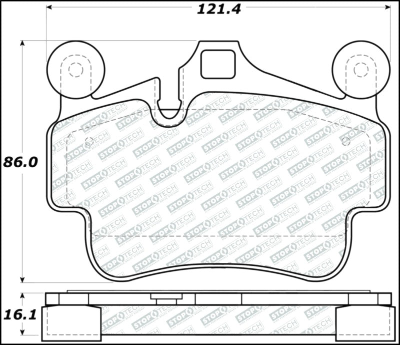 StopTech Street Select 17-18 Porsche 718 Boxster/Cayman (w/Ceramic Brakes) Front Brake Pads 305.1135