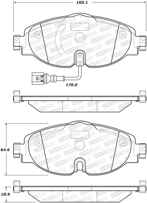 StopTech Street Brake Pads Front 308.176